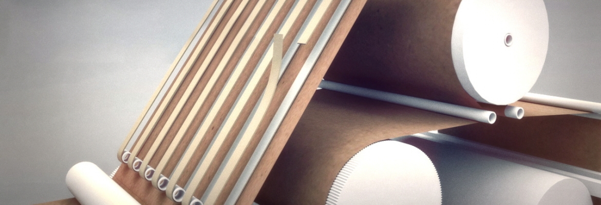 El proceso de mayor velocidad (hasta 400 m/min) implica la elevación de papel de cara única, recién pegada, a los puentes En este primer paso, las bandas a menudo se emparejan a modo de "sandwich".